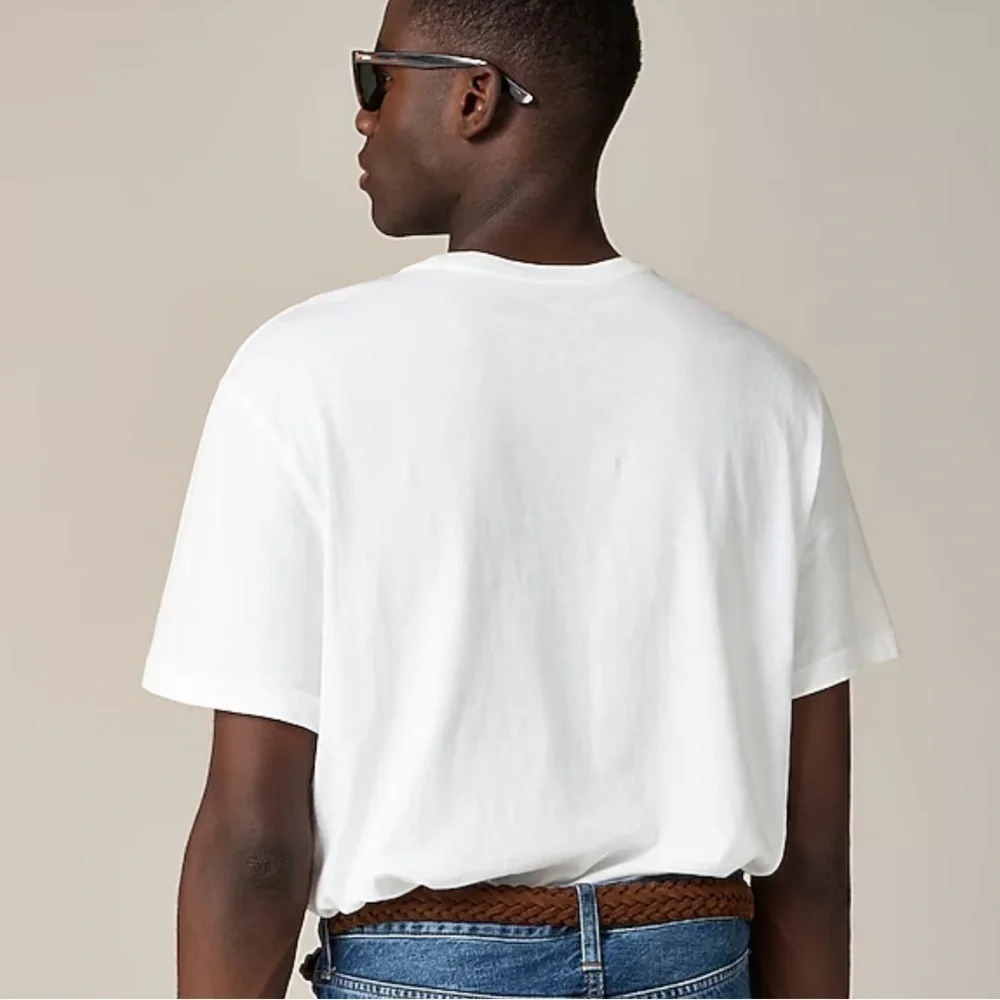 J crew white Vintage-wash cotton pocket T-shirt